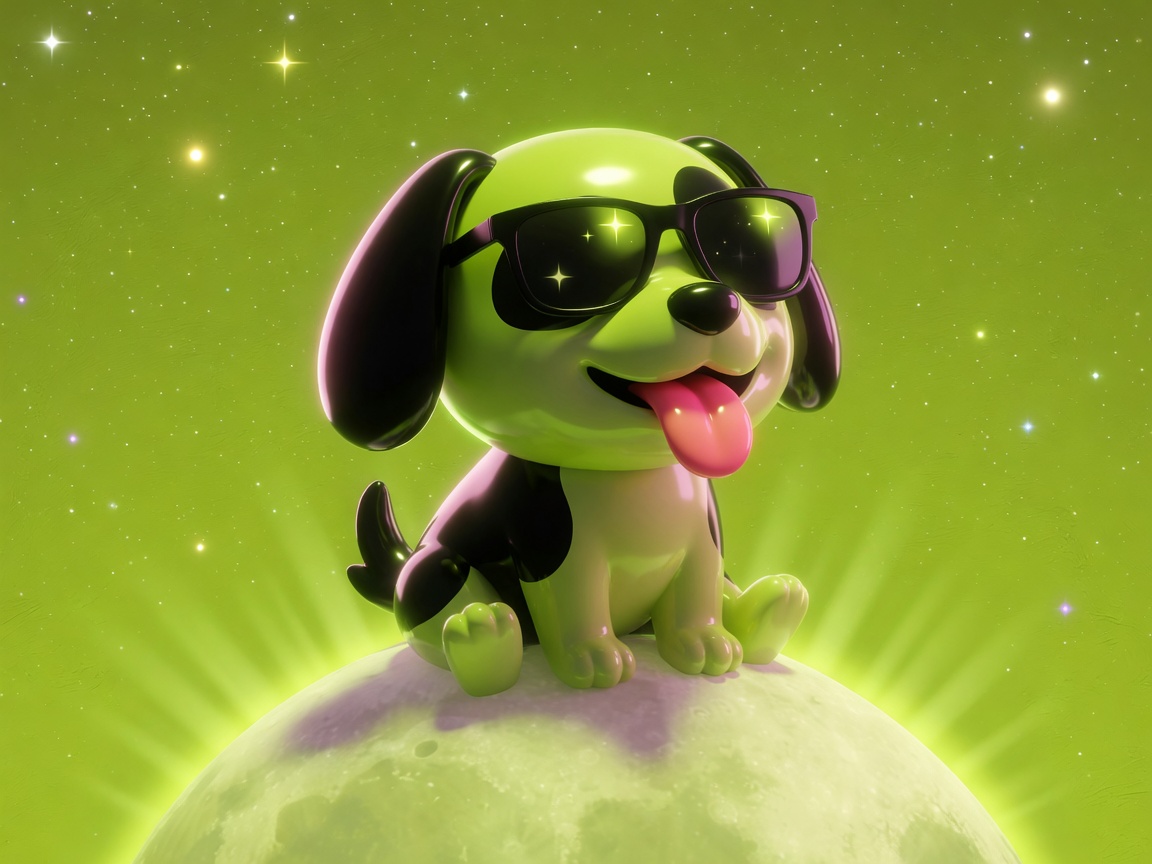 LPAD DOGE sitting on the moon
